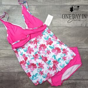 Grace Karin Floral Tankini Swimsuit Size XL